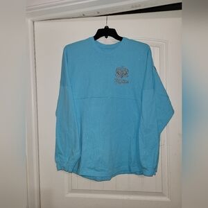 Disney frozen sparkly blue spirit jersey let it go women's size XL